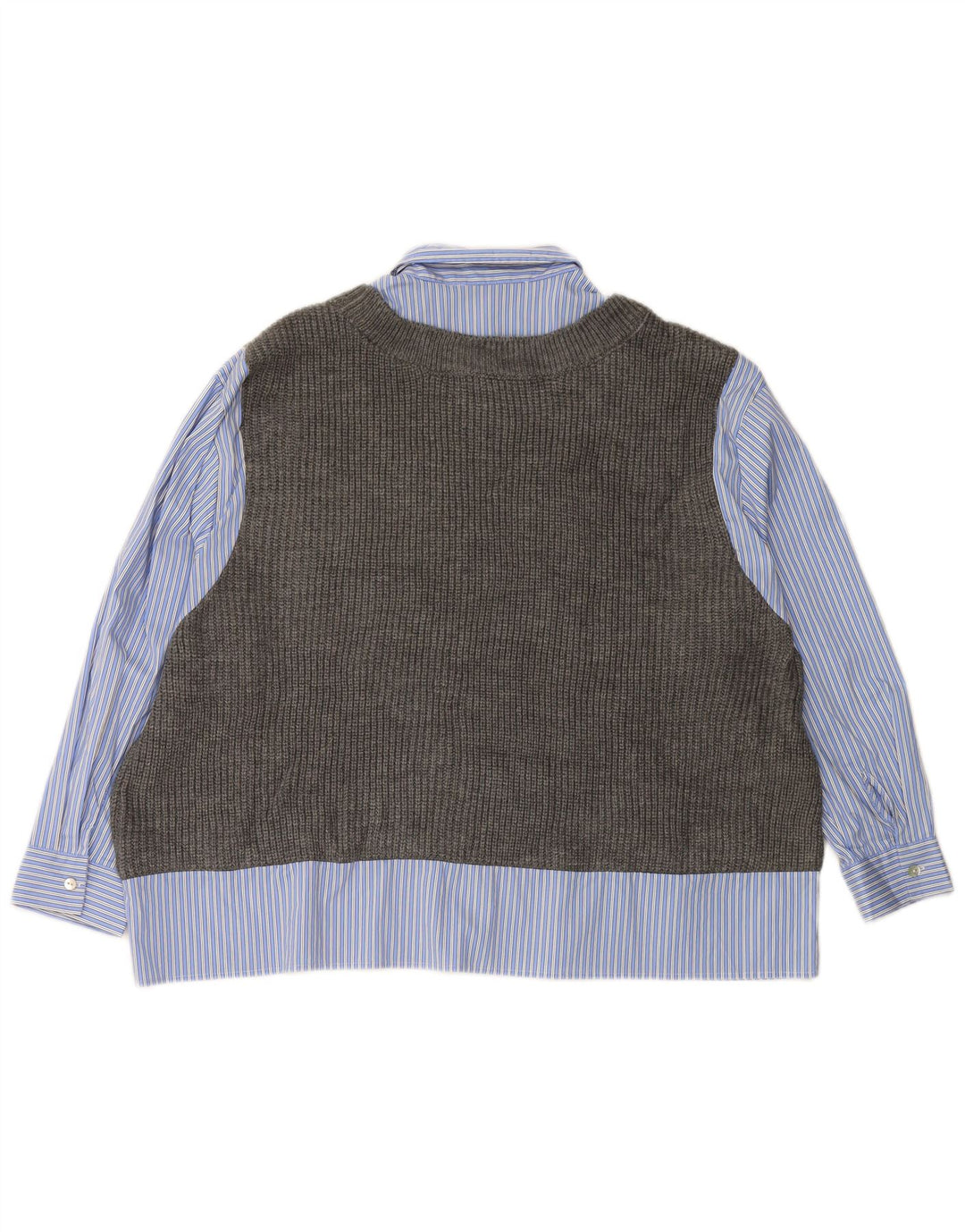 Damska kamizelka oversize ZARA z dzianiny UK 6 XS w niebieskie paski