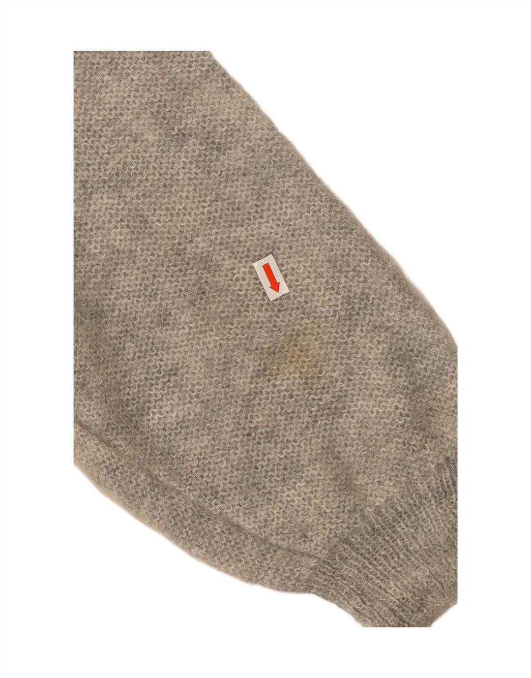 Sweter damski VINTAGE z golfem UK 18 XL Szary kwiatowy moher