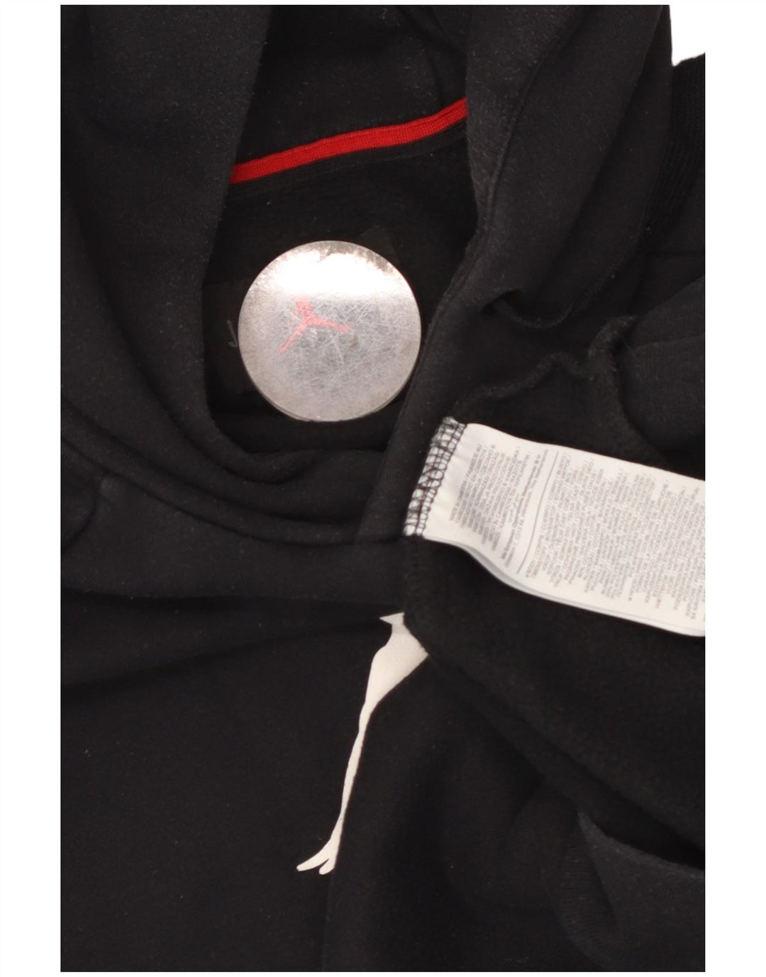 Męski sweter z kapturem i grafiką JORDAN, średni czarny, bawełniany