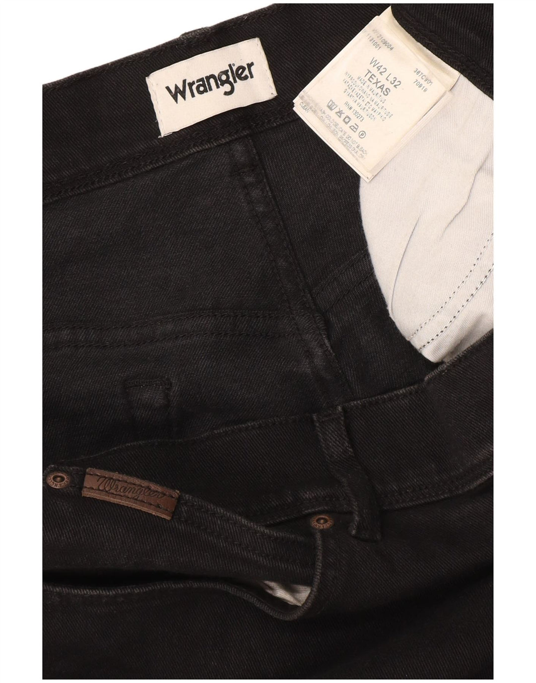 Męskie jeansy Wrangler Texas Straight W42 L32, czarne, bawełniane