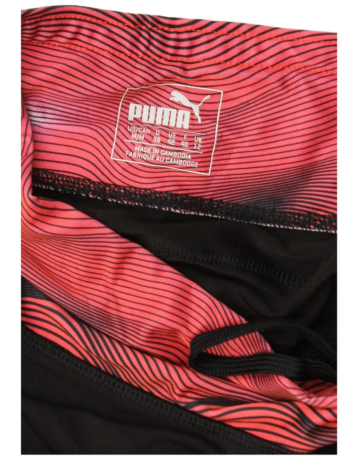Legginsy damskie Puma UK 12 Średnio czarne geometryczne