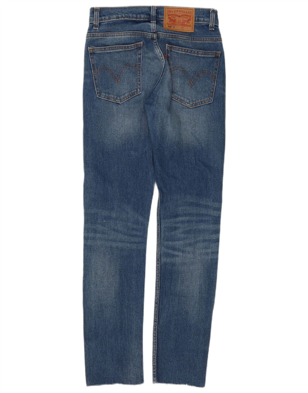 Damskie jeansy Levi's 505 Straight W25 L30 Niebieskie bawełniane