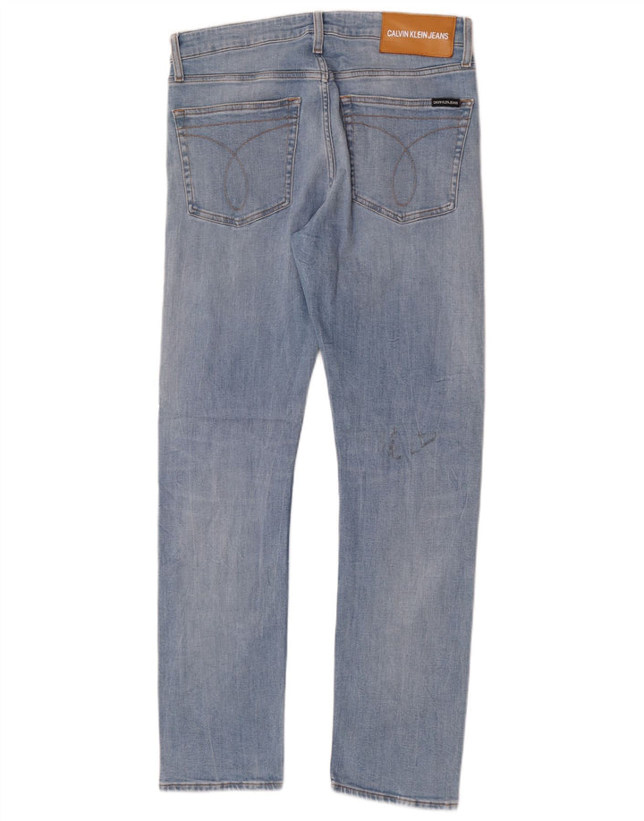 Męskie dżinsy Calvin Klein W32 L32 Niebieskie bawełniane