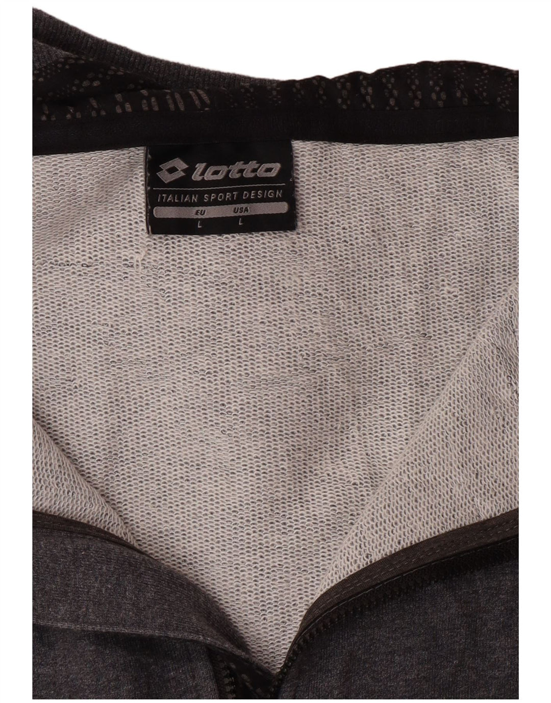 Damski sweter z kapturem i zamkiem LOTTO UK 16, duży, szary