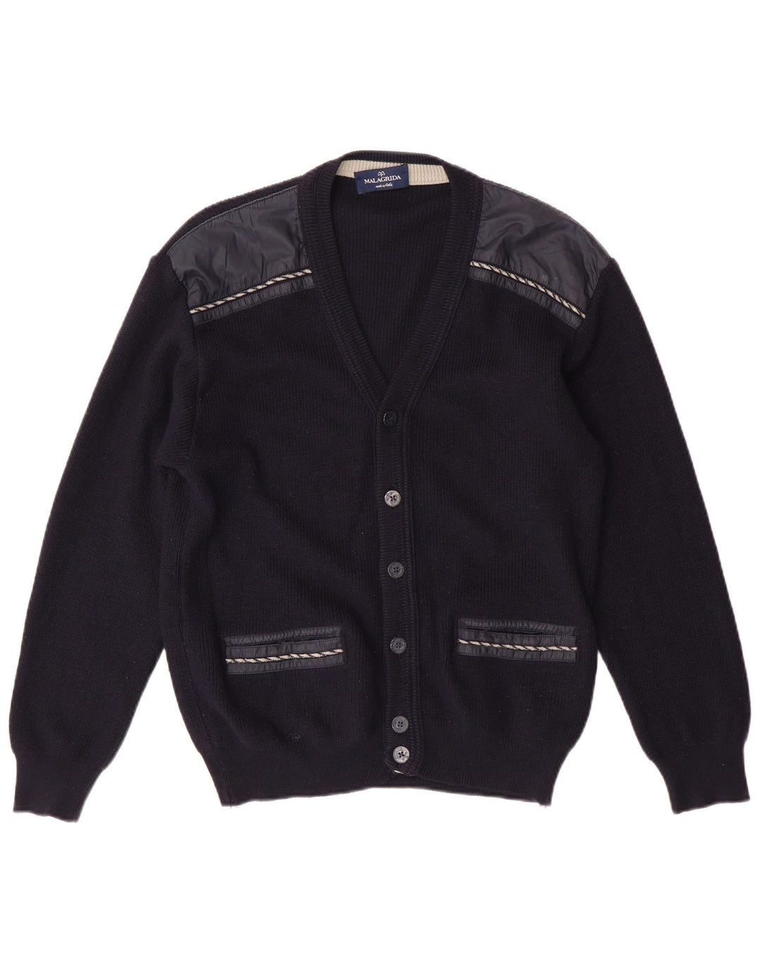 Sweter damski Malagrida UK 14 Średni granatowy wełniany