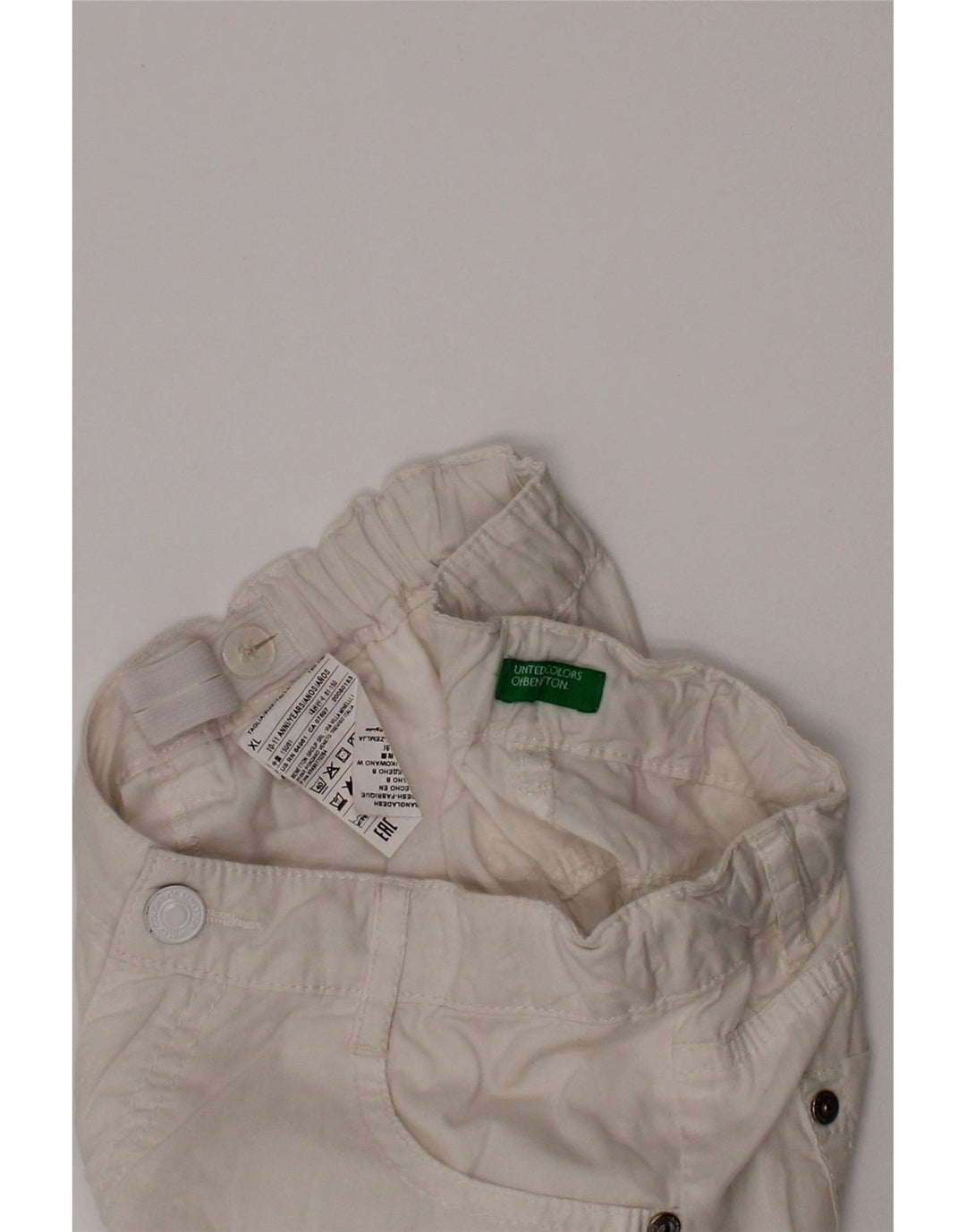 Spodenki dziewczęce BENETTON 10-11 lat XL W24, biała bawełna