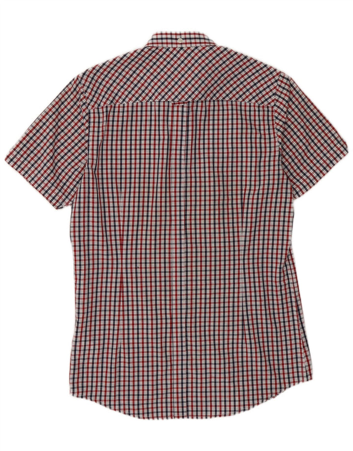 Męska koszula z krótkim rękawem Ben Sherman Signature w małą wielokolorową kratkę