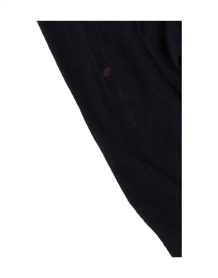 MARKS & SPENCER Womens Cardigan Sweater UK 14 Medium Navy Blue Viscose Vintage Marks & Spencer and Second-Hand Marks & Spencer from Messina Hembry 