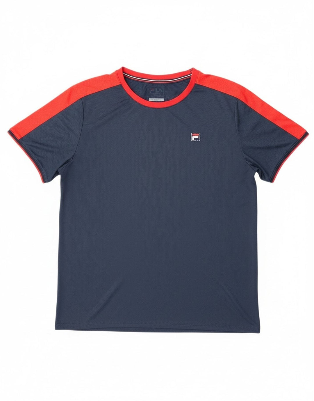 T-shirt męski Fila Top 2XL Granatowy poliester z blokami kolorów