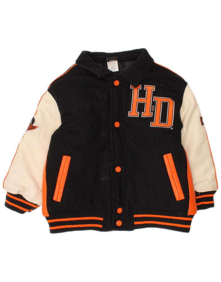 Chłopięca kurtka Harley Davidson Graphic Varsity 3-4 lata, granatowa, z blokami kolorów