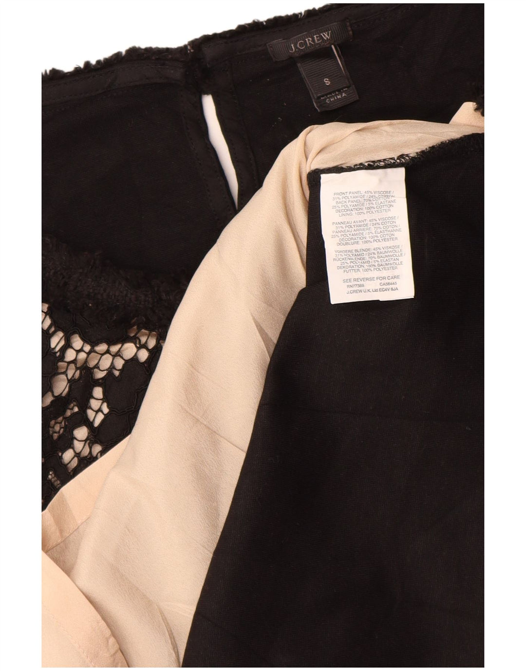 Damska bluzka bez rękawów J. CREW Top UK 10 Small, czarna, w kwiaty, wiskoza