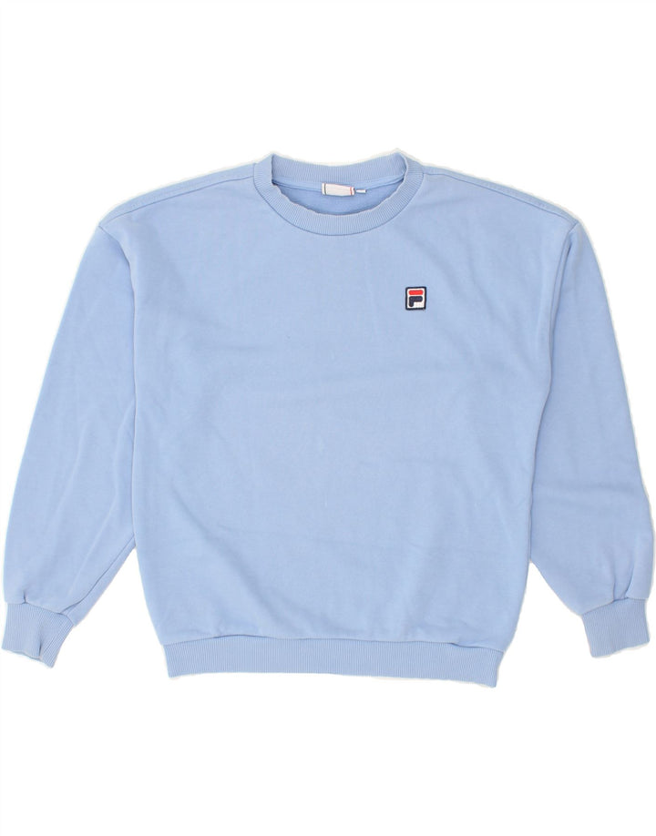 FILA Womens Sweatshirt Jumper UK 8 Small Blue Cotton Vintage Fila and Second-Hand Fila from Messina Hembry 