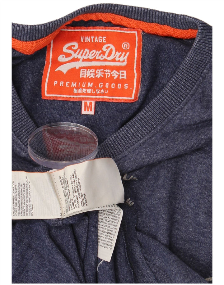 Męska koszulka z grafiką SUPERDRY Top, średnia, granatowa bawełna