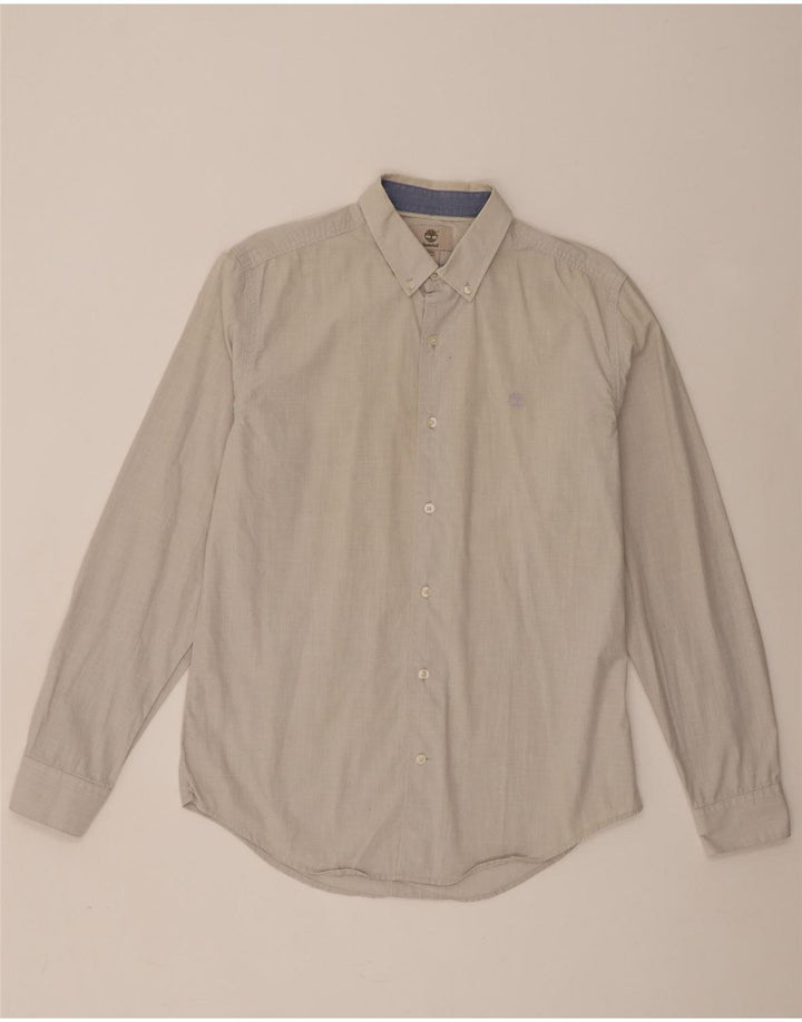 Koszula męska Timberland Slim Fit, średnioszara, bawełniana