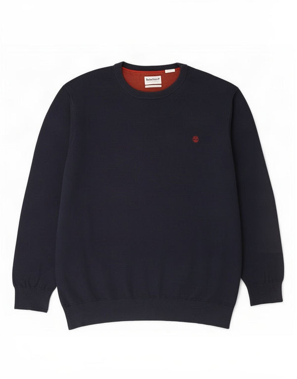 Męski sweter Timberland z okrągłym dekoltem 2XL, granatowa, bawełniana
