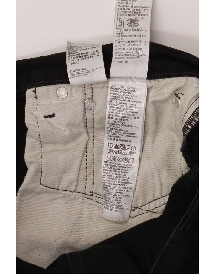 Męskie jeansy Levi's 512 Tapered W36 L32 Czarna bawełna