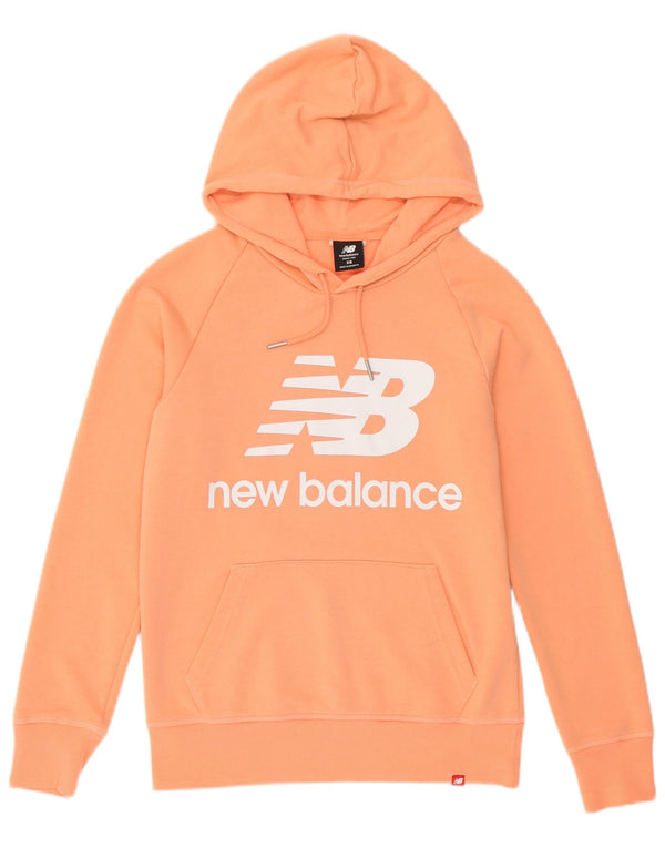 Damska bluza z kapturem New Balance z grafiką UK 6 XS Pomarańczowa