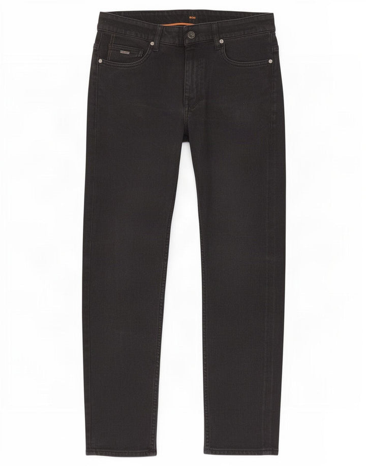 Męskie jeansy slim Hugo Boss W32 L30 Czarne bawełniane