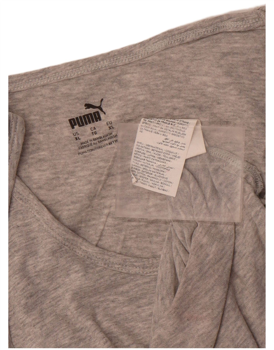 PUMA Womens Graphic Vest Top UK 18 XL Grey Cotton