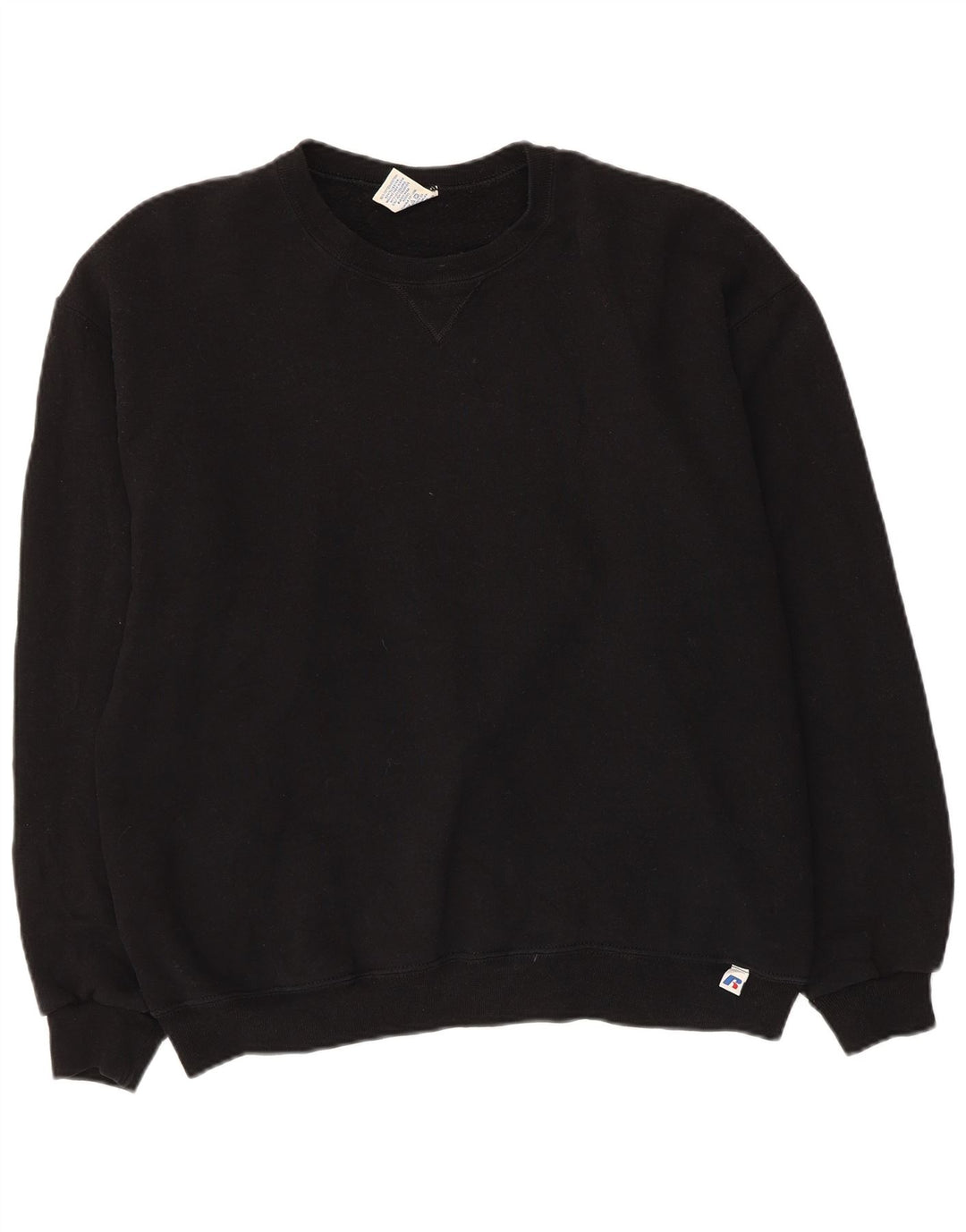 Damska bluza dresowa Russell Athletic UK 16, duża, czarna, bawełniana