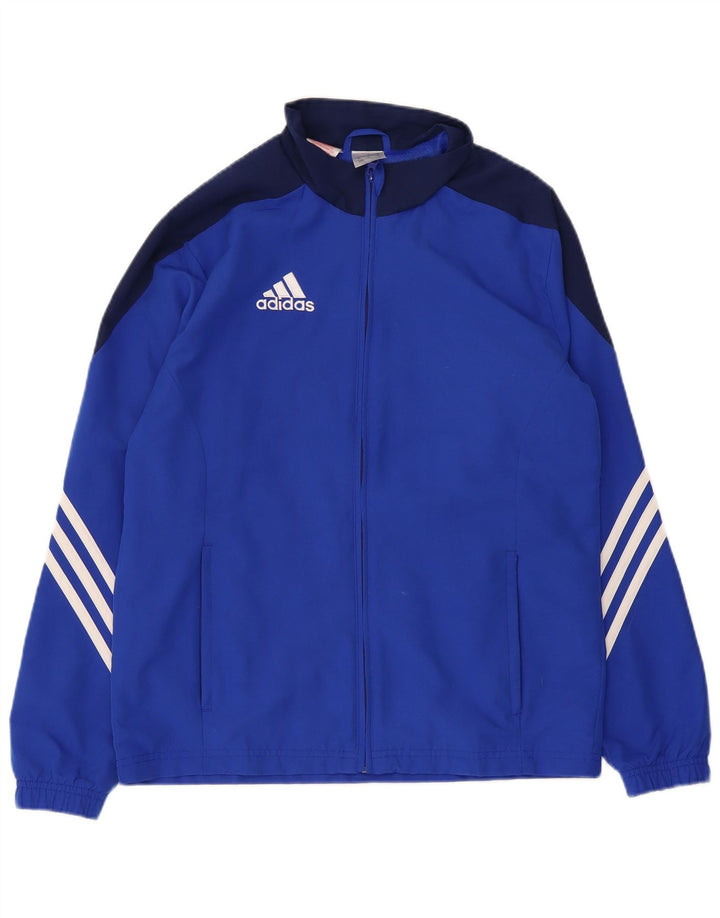 Adidas Chłopięca bluza dresowa Top 15-16 lat XL Niebieski poliester z blokami kolorów