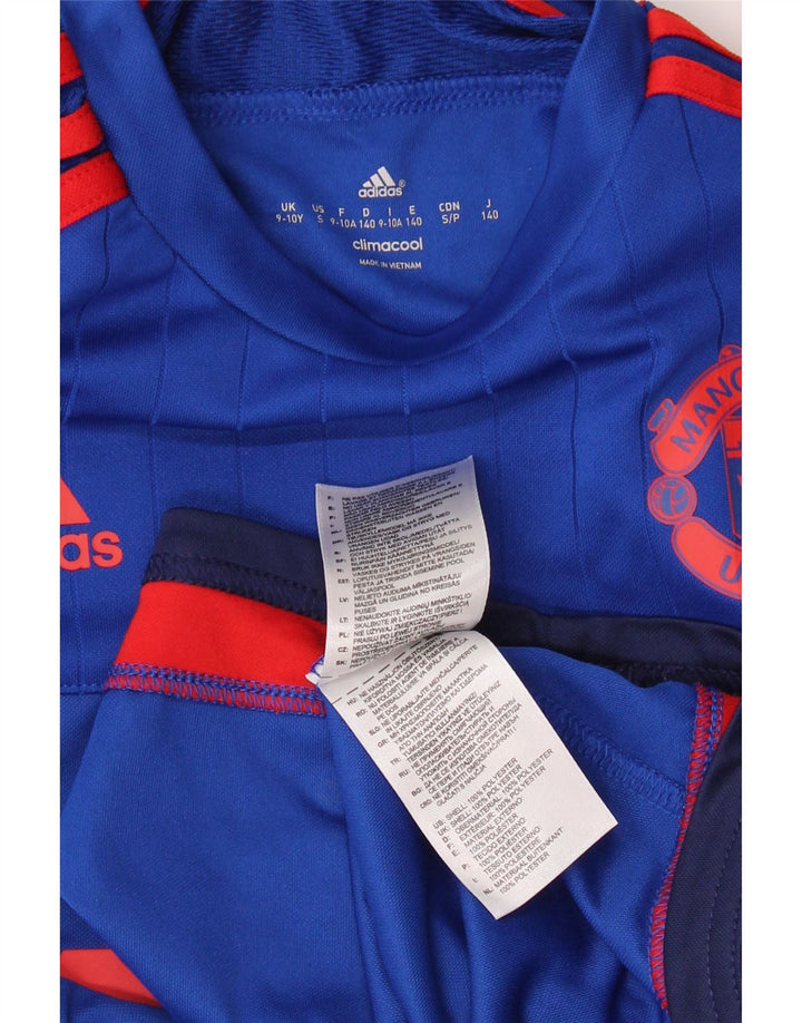 Chłopięca koszulka ADIDAS Manchester United z grafiką, 9-10 lat, niebieska