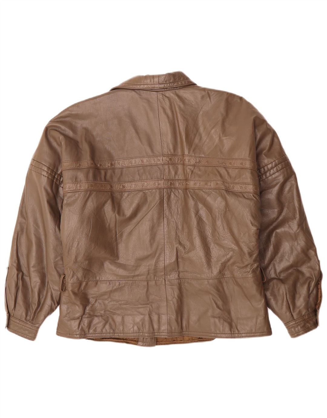 Kurtka skórzana damska VINTAGE UK 18 XL brązowa