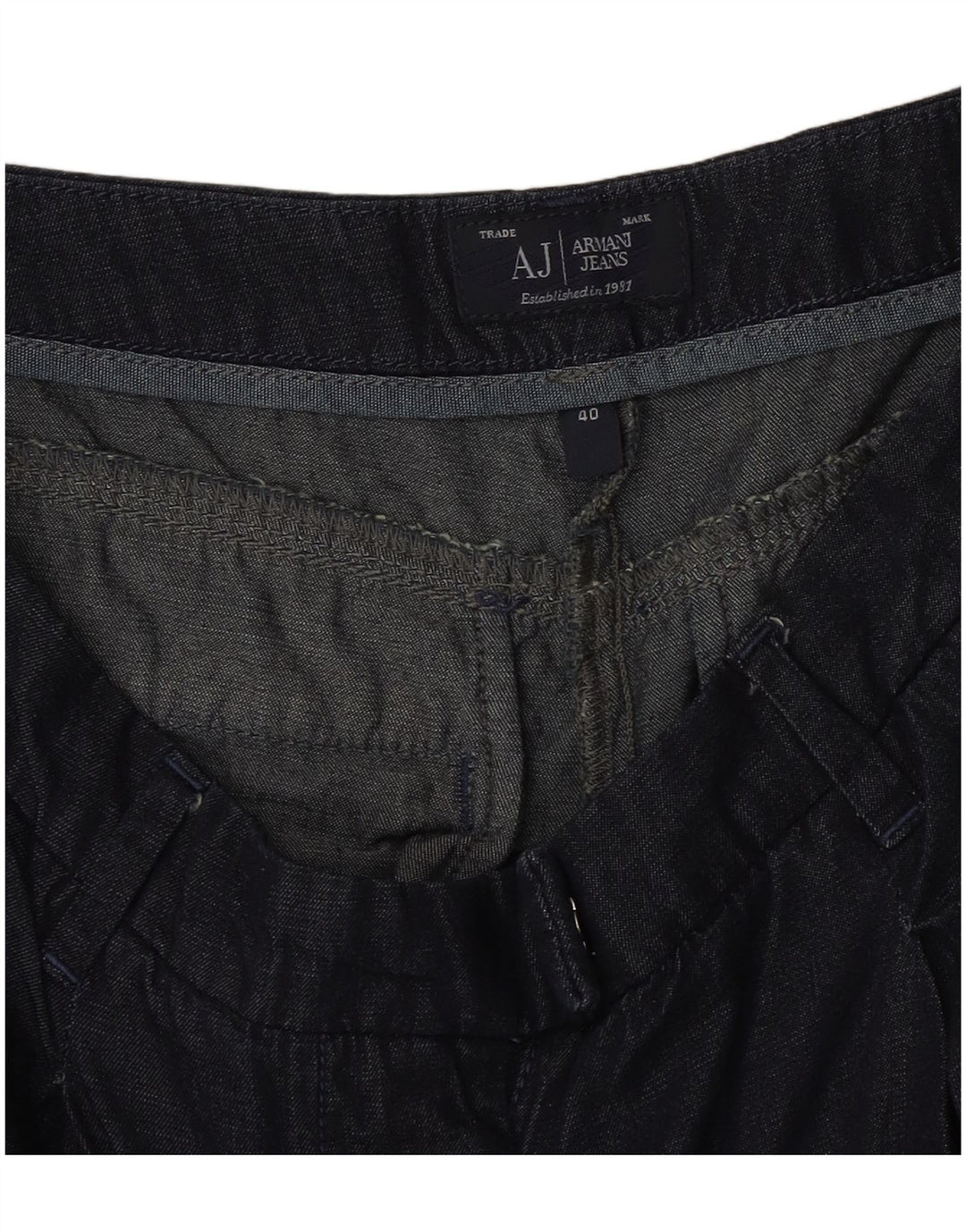 Damskie jeansy Armani Straight IT 40 Small W30 L25 Granatowe