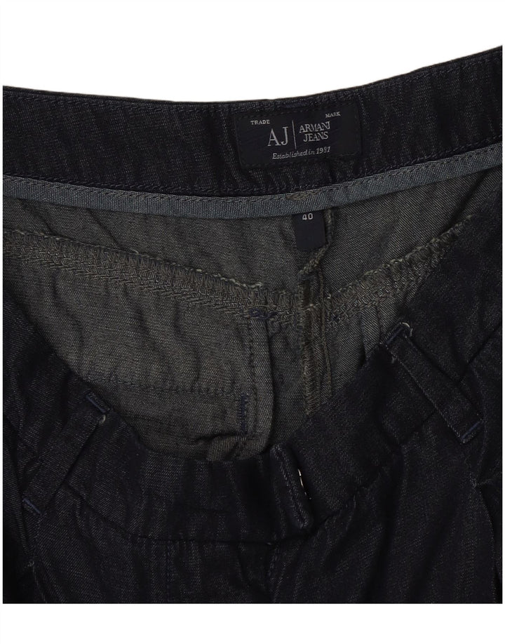 Damskie jeansy Armani Straight IT 40 Small W30 L25 Granatowe