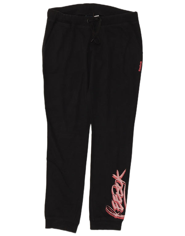 Damskie spodnie dresowe Reebok Graphic Joggers UK 12/14 Średnia czerń