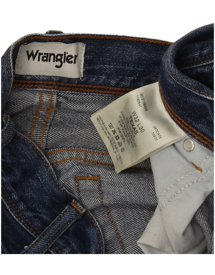 Wrangler Męskie Proste Dżinsy W32 L30 Niebieskie Bawełniane