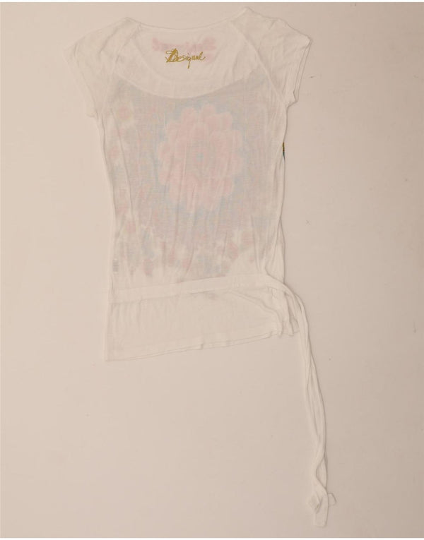 Damska koszulka graficzna Desigual Top UK 10 Small White Floral