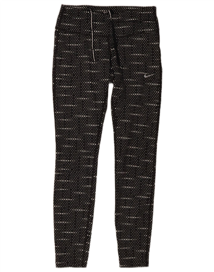 Damskie legginsy Nike Dri Fit UK 10, małe, czarne w cętki