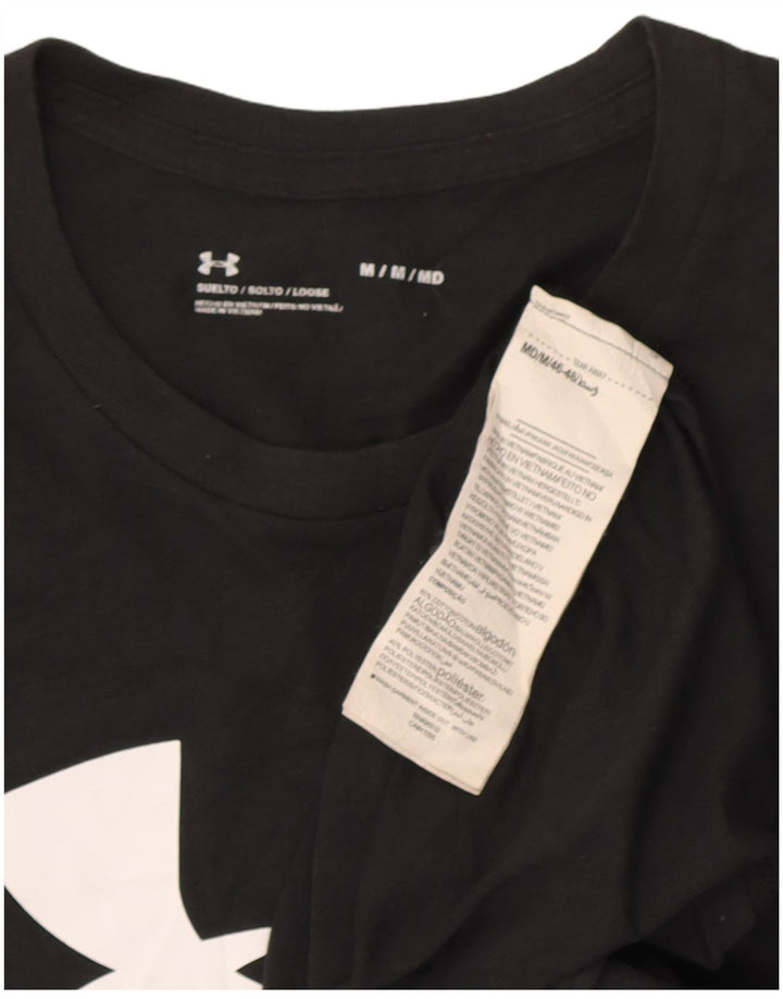 Męska koszulka z grafiką Under Armour, średnia czarna, bawełniana