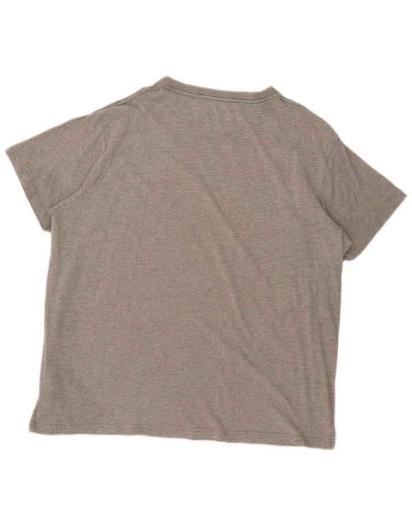 Męska koszulka z grafiką Weird Fish, 4XL, szara, nakrapiana bawełna