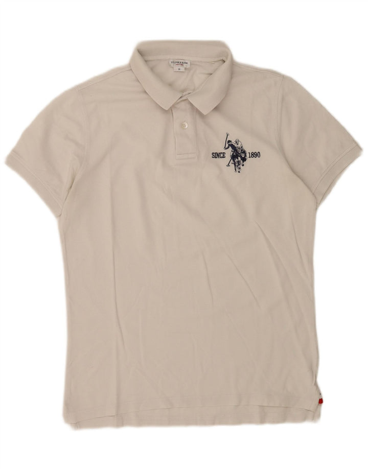 US Polo Assn. Męska koszula z grafiką, średnia biel