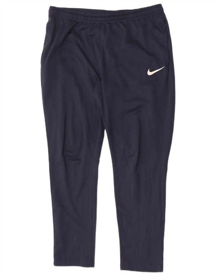 Męskie spodnie dresowe Nike Dri Fit 2XL, granatowe, poliestrowe