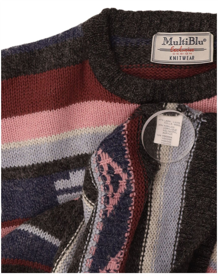 MULTIBLU Damski sweter z okrągłym dekoltem UK 18 XL Wielokolorowy Aztek