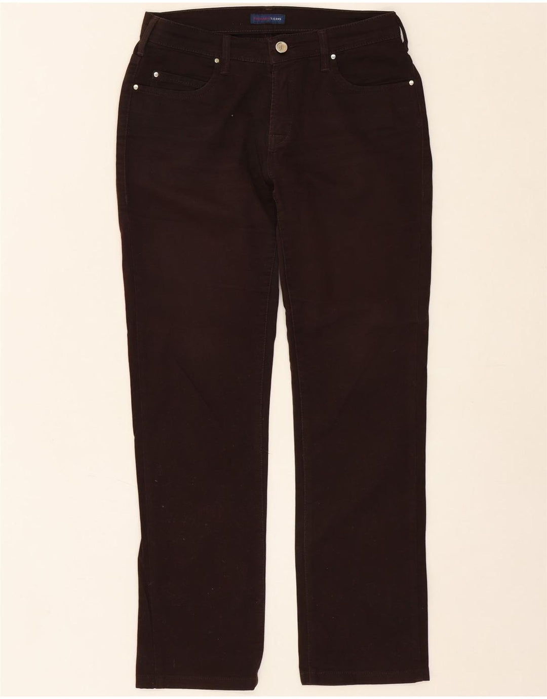 TRUSSARDI Womens Straight Jeans W24 L28 Brown Vintage Trussardi and Second-Hand Trussardi from Messina Hembry 