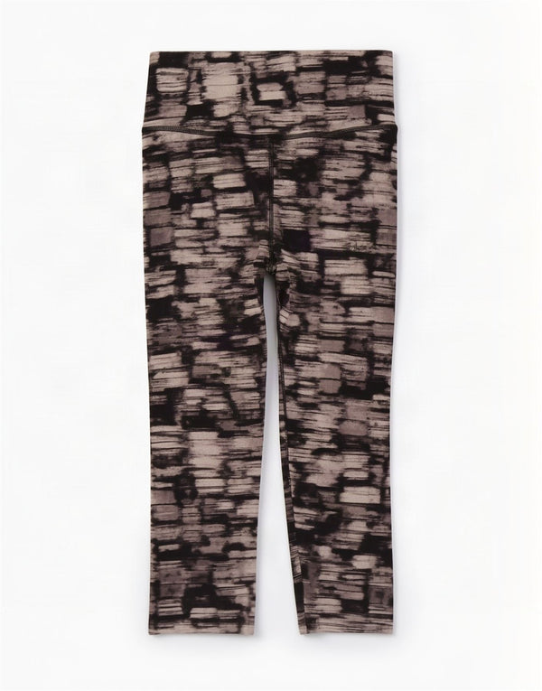 Damskie legginsy Nike Dri Fit Capri UK 4 XS Szary geometryczny nylon