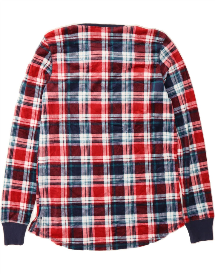 NAUTICA Womens Top Long Sleeve UK 14 Medium Red Check Polyester Vintage Nautica and Second-Hand Nautica from Messina Hembry 