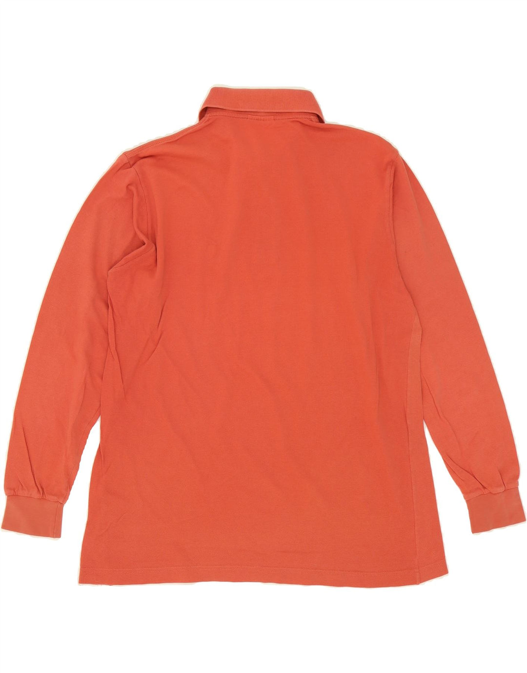 SERGIO TACCHINI Mens Long Sleeve Polo Shirt Medium Orange Cotton Vintage Sergio Tacchini and Second-Hand Sergio Tacchini from Messina Hembry 