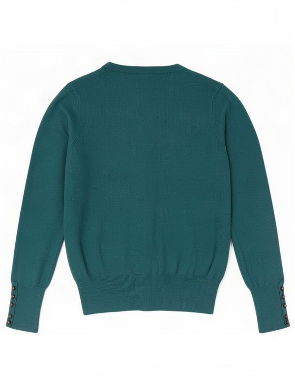 Marks & Spencer Womens Cardigan Sweater UK 16 Large Green Viscose