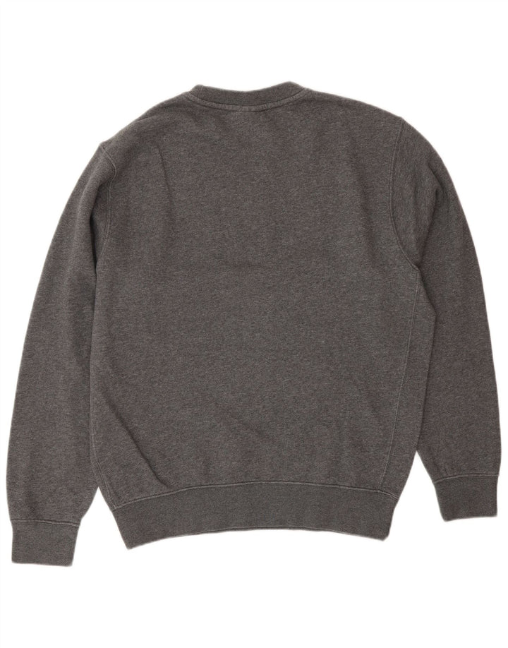 Męski sweter z grafiką Nike, mały, szary, bawełniany