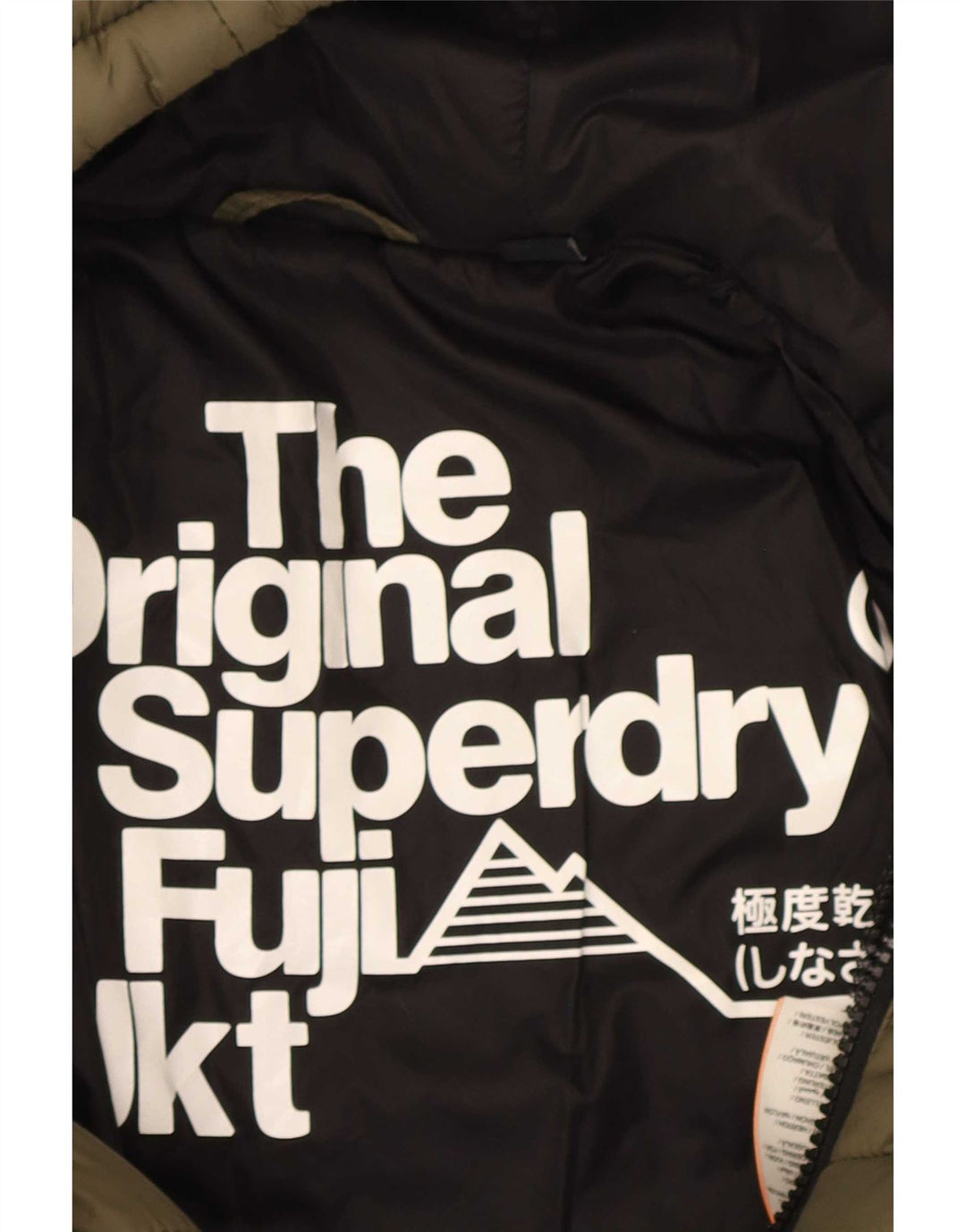 Damska wyściełana kurtka z kapturem Superdry UK 10, mała, nylon khaki