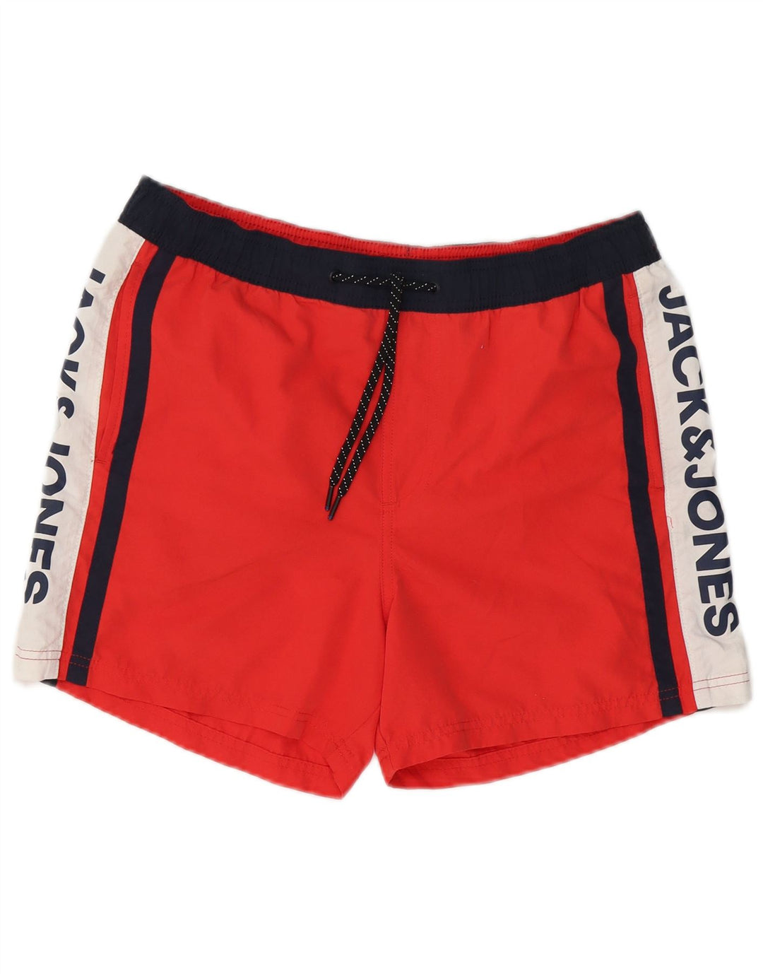 Męskie spodenki kąpielowe Jack & Jones z grafiką, poliester w kolorze średniej czerwieni