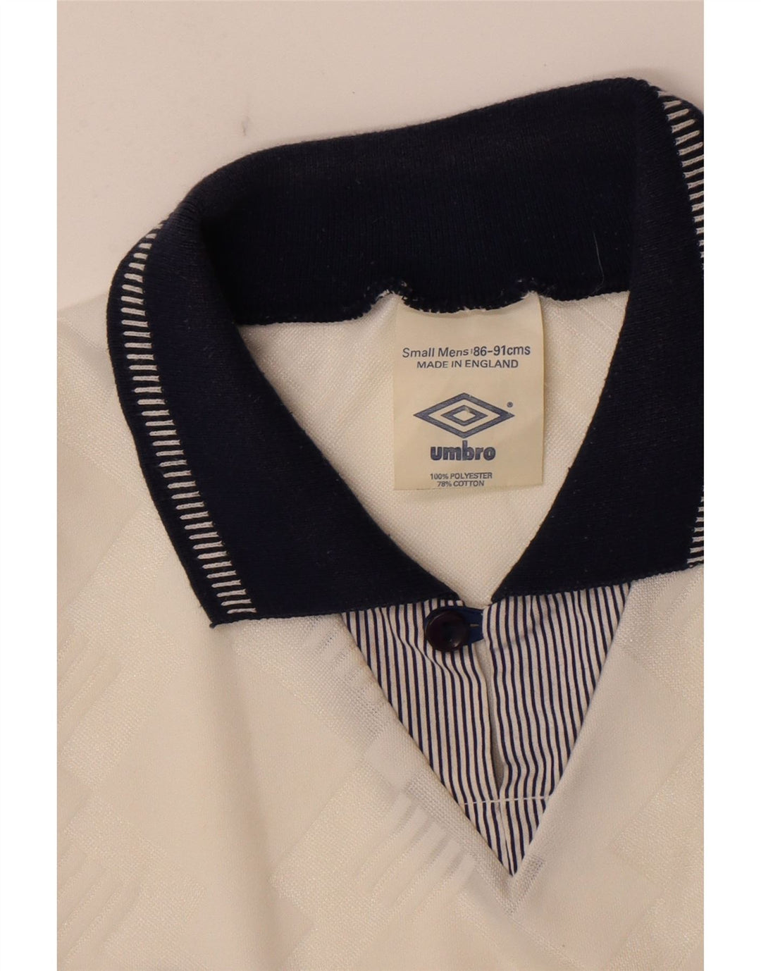 Umbro Męskie Anglia 1990-1992 Koszulka graficzna Top Small White Sports