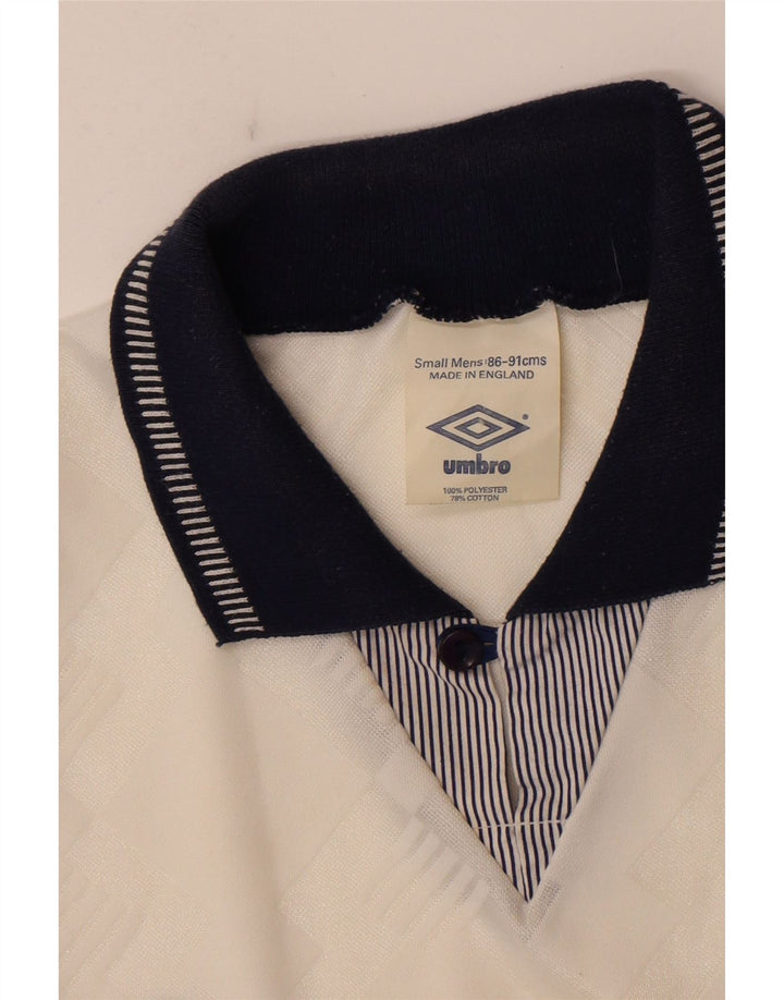 Umbro Męskie Anglia 1990-1992 Koszulka graficzna Top Small White Sports