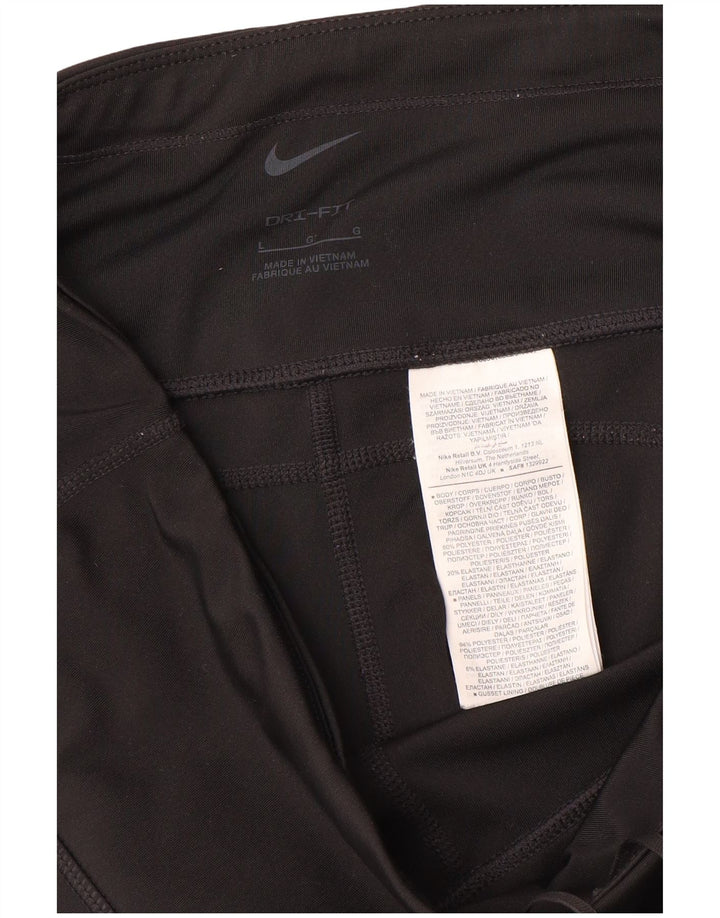 Damskie legginsy Nike Graphic UK 14, duże, czarne, poliestrowe