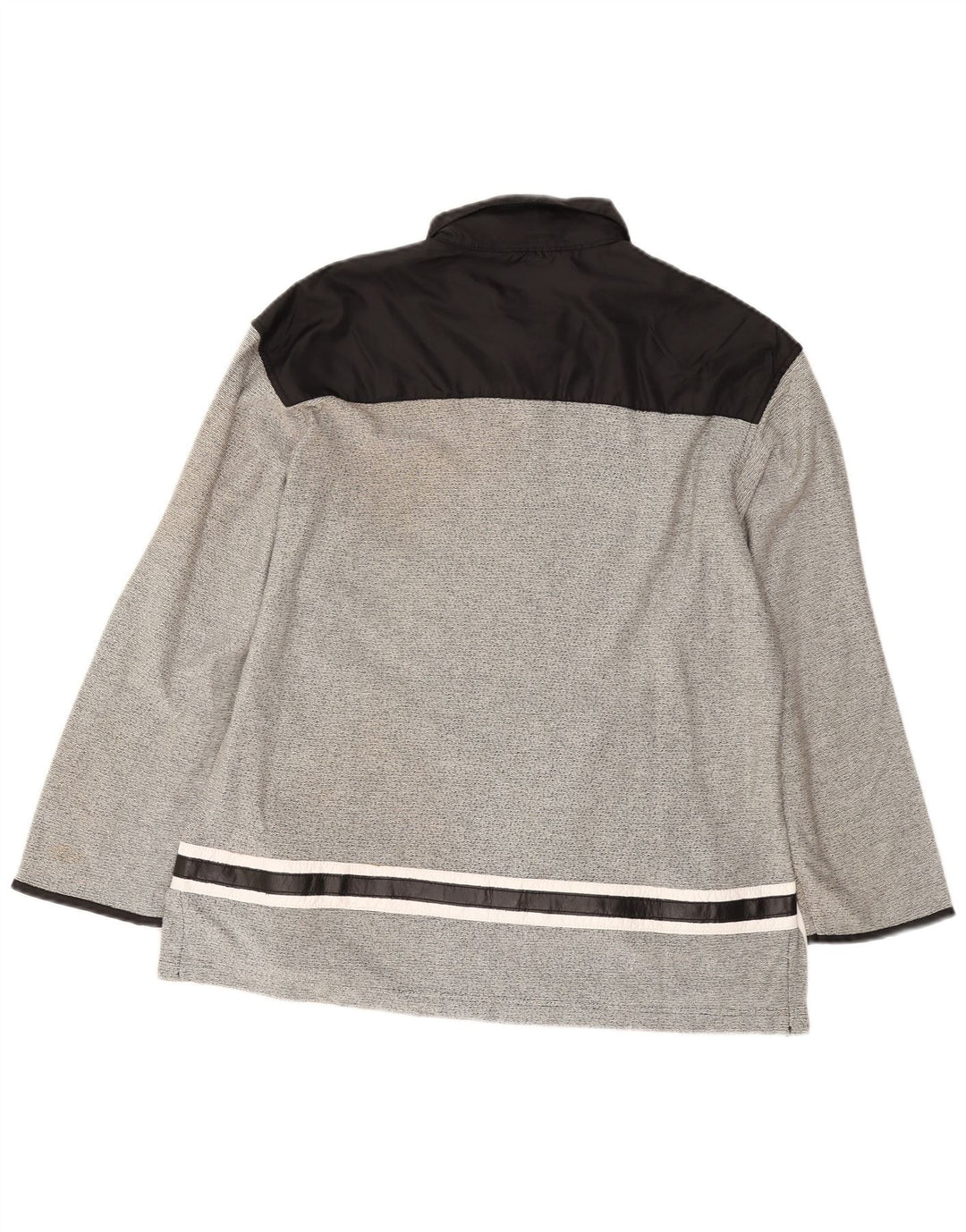 Męska koszulka polo ZONE z długim rękawem i grafiką, w kolorze średnioszarym